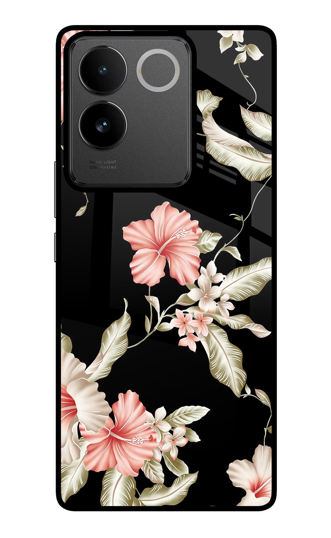 Flowers IQOO Z7 Pro 5G Glass Case Back Cover by Casekaro