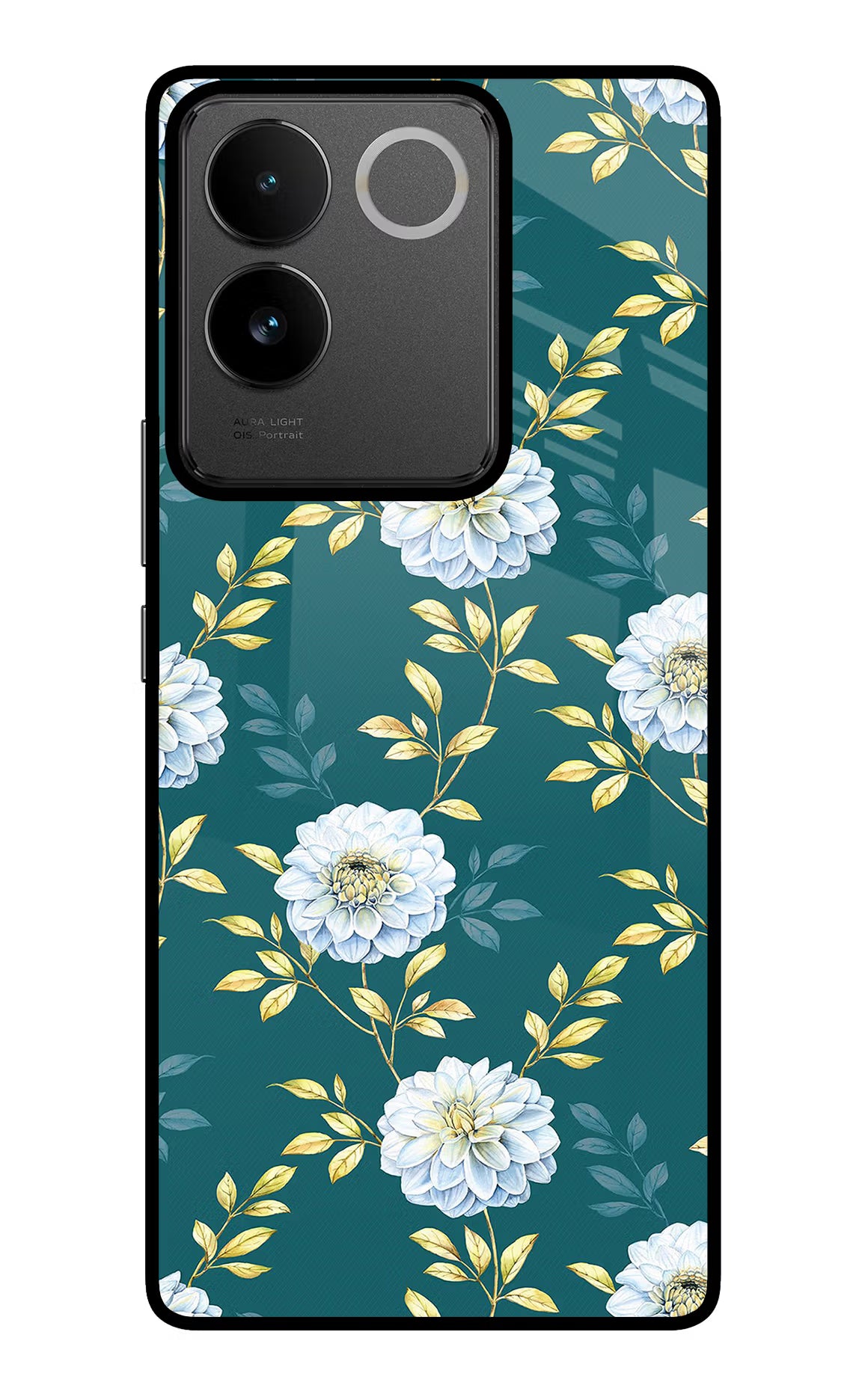 Flowers IQOO Z7 Pro 5G Glass Case Back Cover by Casekaro