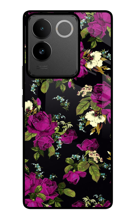 Flowers IQOO Z7 Pro 5G Glass Case