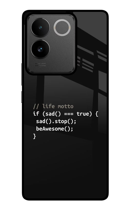 Life Motto Code IQOO Z7 Pro 5G Glass Case