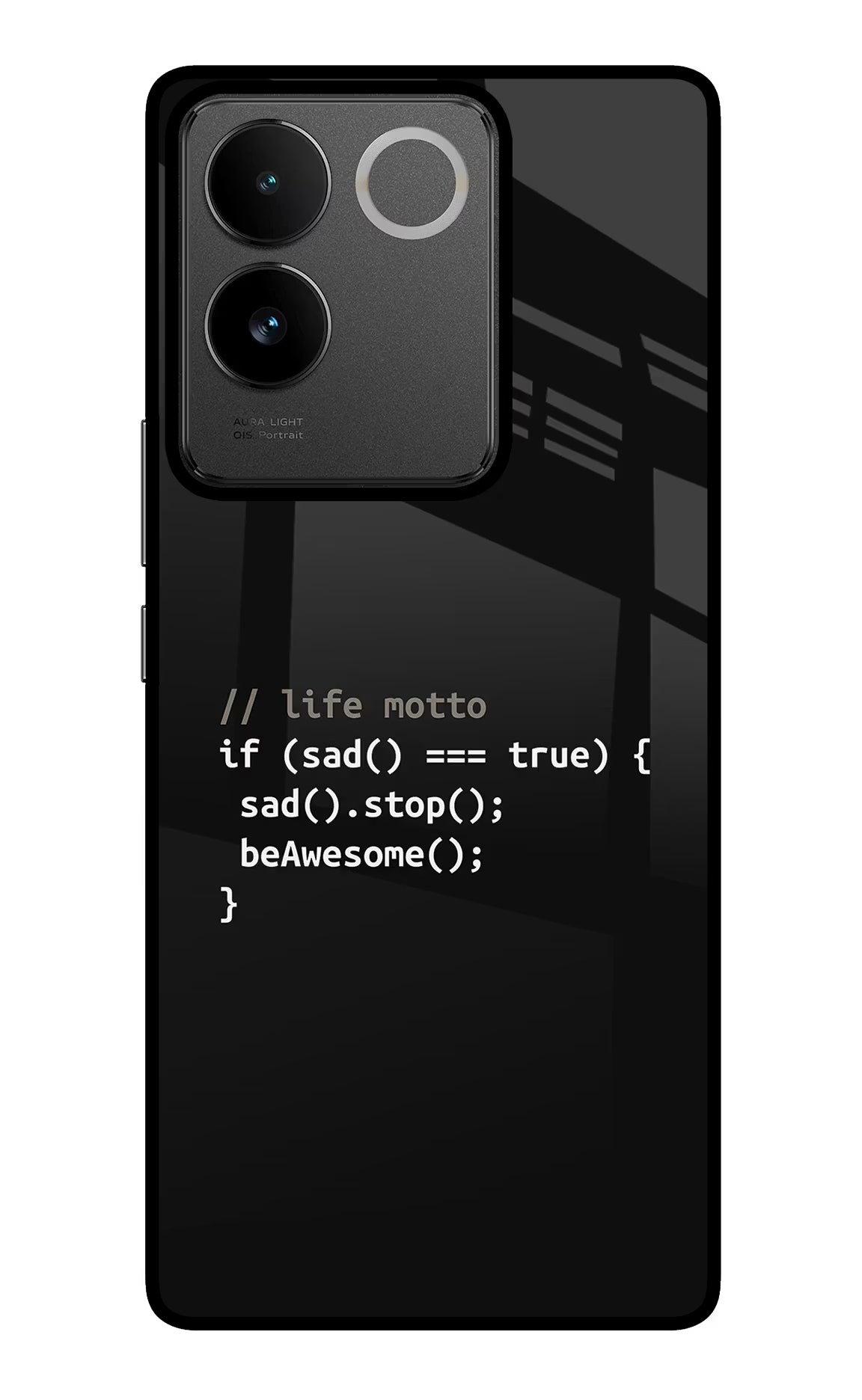Life Motto Code IQOO Z7 Pro 5G Glass Case Back Cover by Casekaro