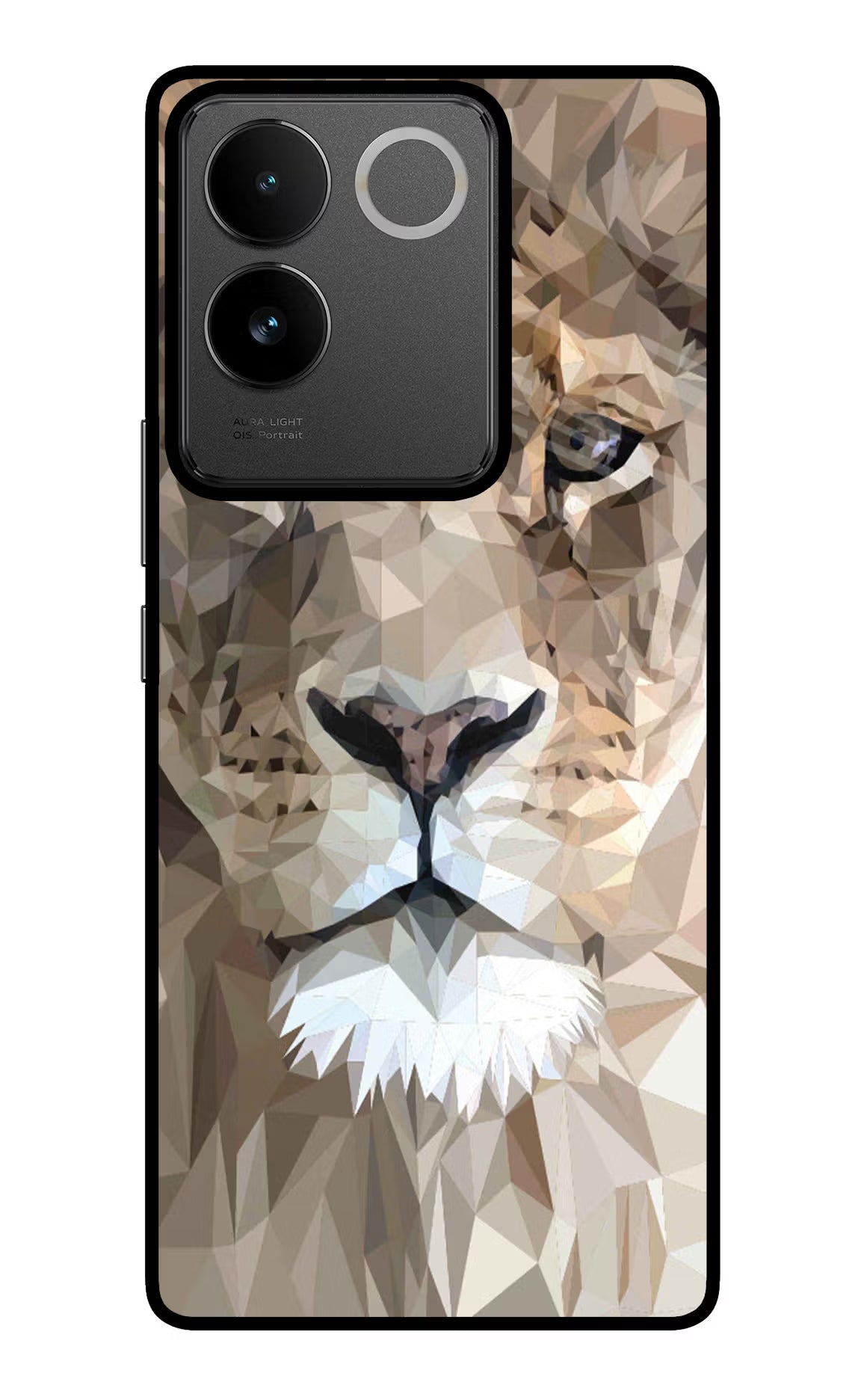 Lion Art IQOO Z7 Pro 5G Glass Case Back Cover by Casekaro