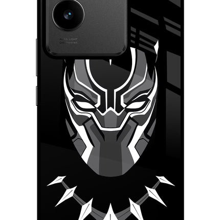 Black Panther IQOO Z7 Pro 5G Glass Case Back Cover by Casekaro