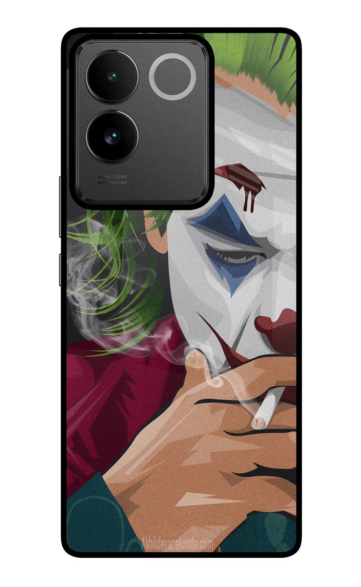Joker Smoking IQOO Z7 Pro 5G Glass Case Back Cover by Casekaro