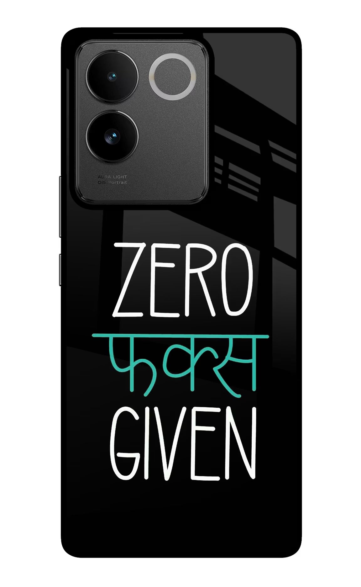 Zero Fucks Given IQOO Z7 Pro 5G Glass Case Back Cover by Casekaro