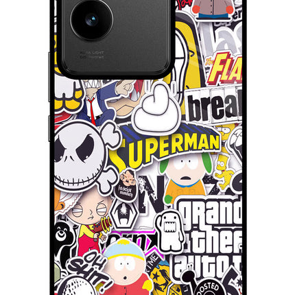 Sticker Bomb IQOO Z7 Pro 5G Glass Case