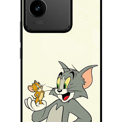 Tom & Jerry IQOO Z7 Pro 5G Glass Case Back Cover by Casekaro