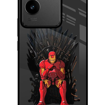 Ironman Throne IQOO Z7 Pro 5G Glass Case Back Cover by Casekaro