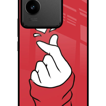 Korean Love Sign IQOO Z7 Pro 5G Glass Case Back Cover by Casekaro