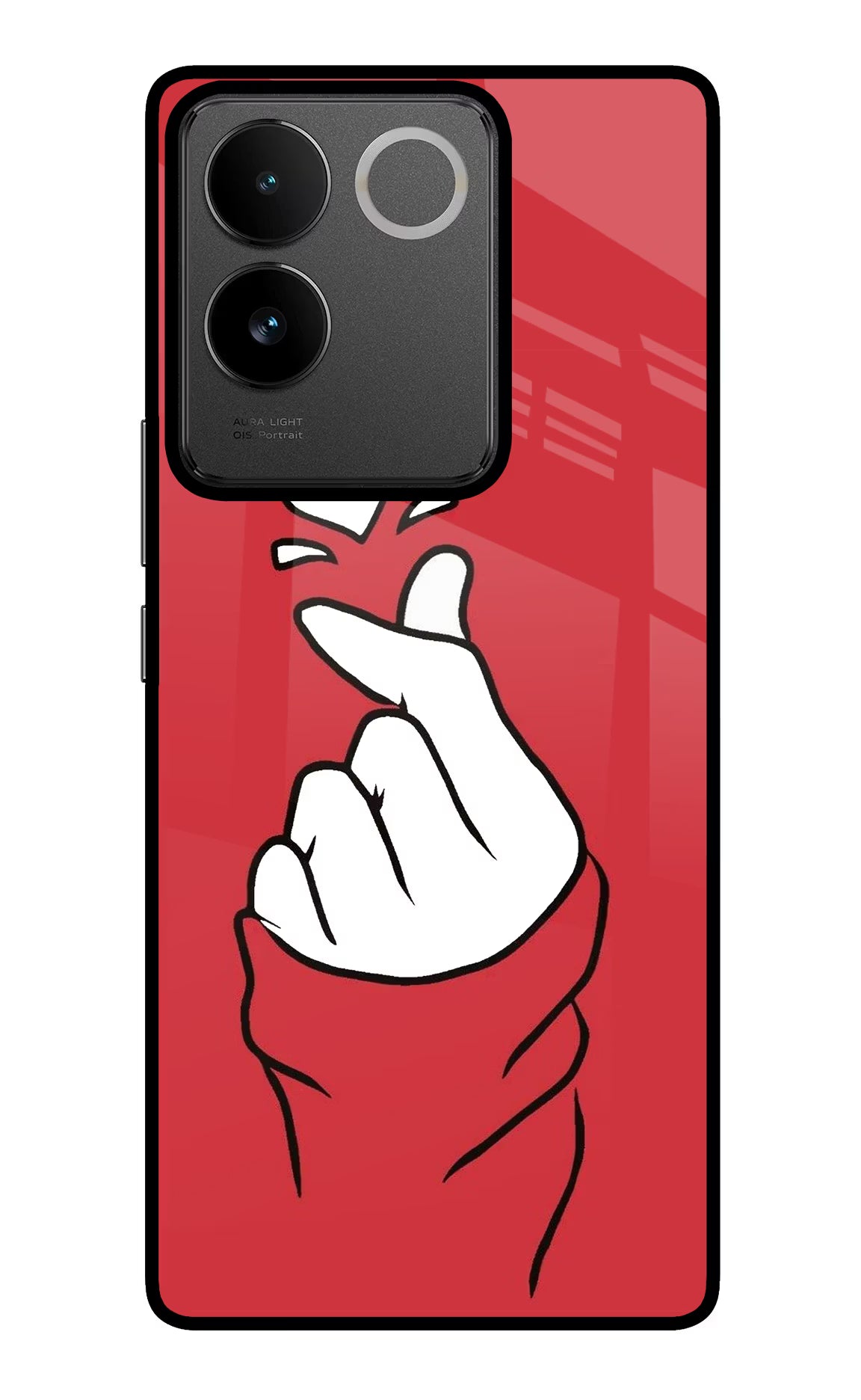 Korean Love Sign IQOO Z7 Pro 5G Glass Case Back Cover by Casekaro