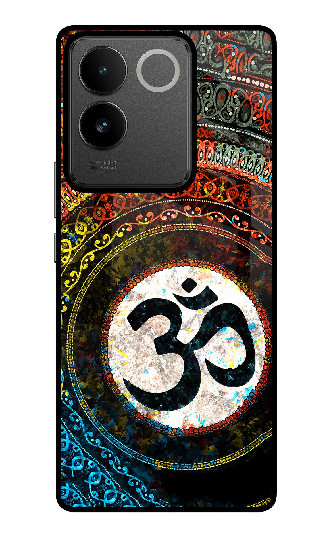 Om Cultural IQOO Z7 Pro 5G Glass Case Back Cover by Casekaro