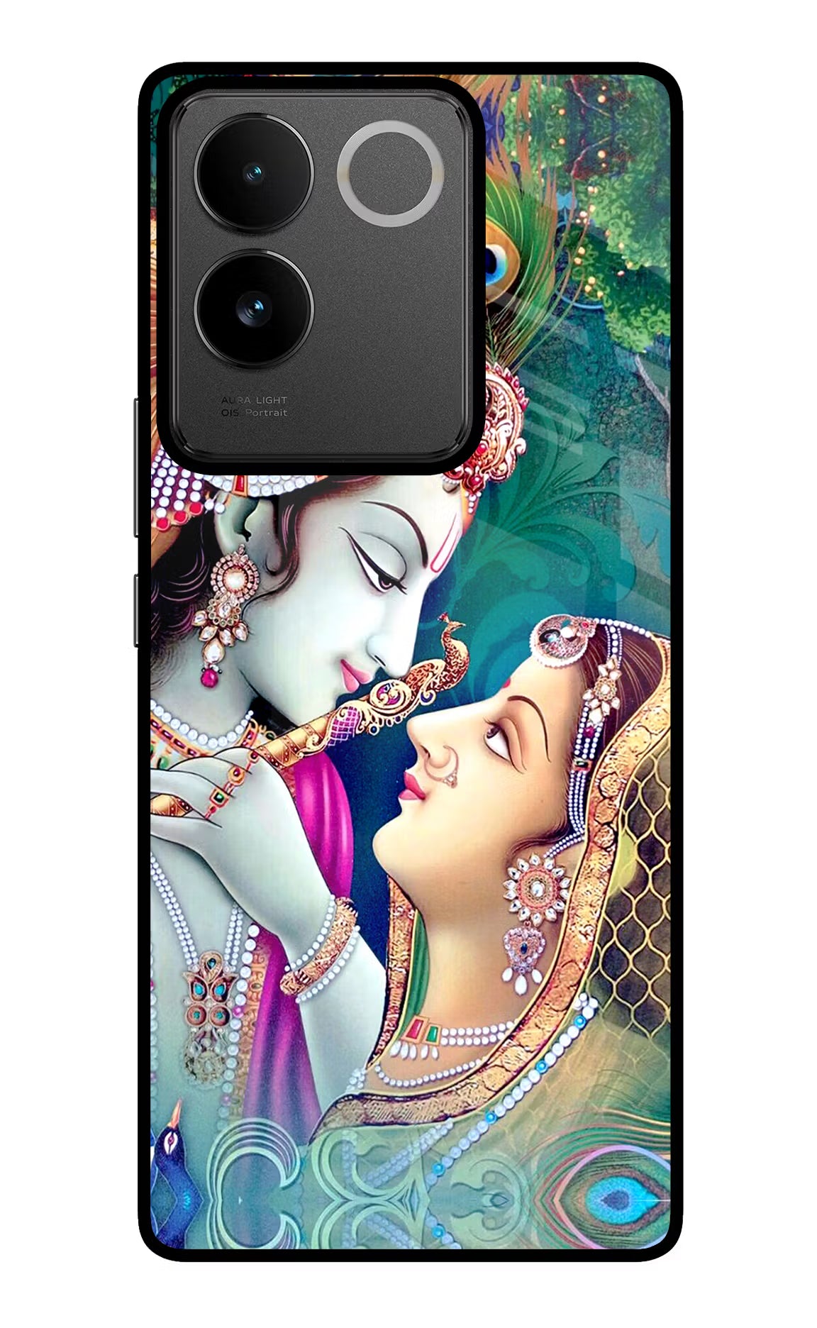 Lord Radha Krishna IQOO Z7 Pro 5G Glass Case Back Cover by Casekaro