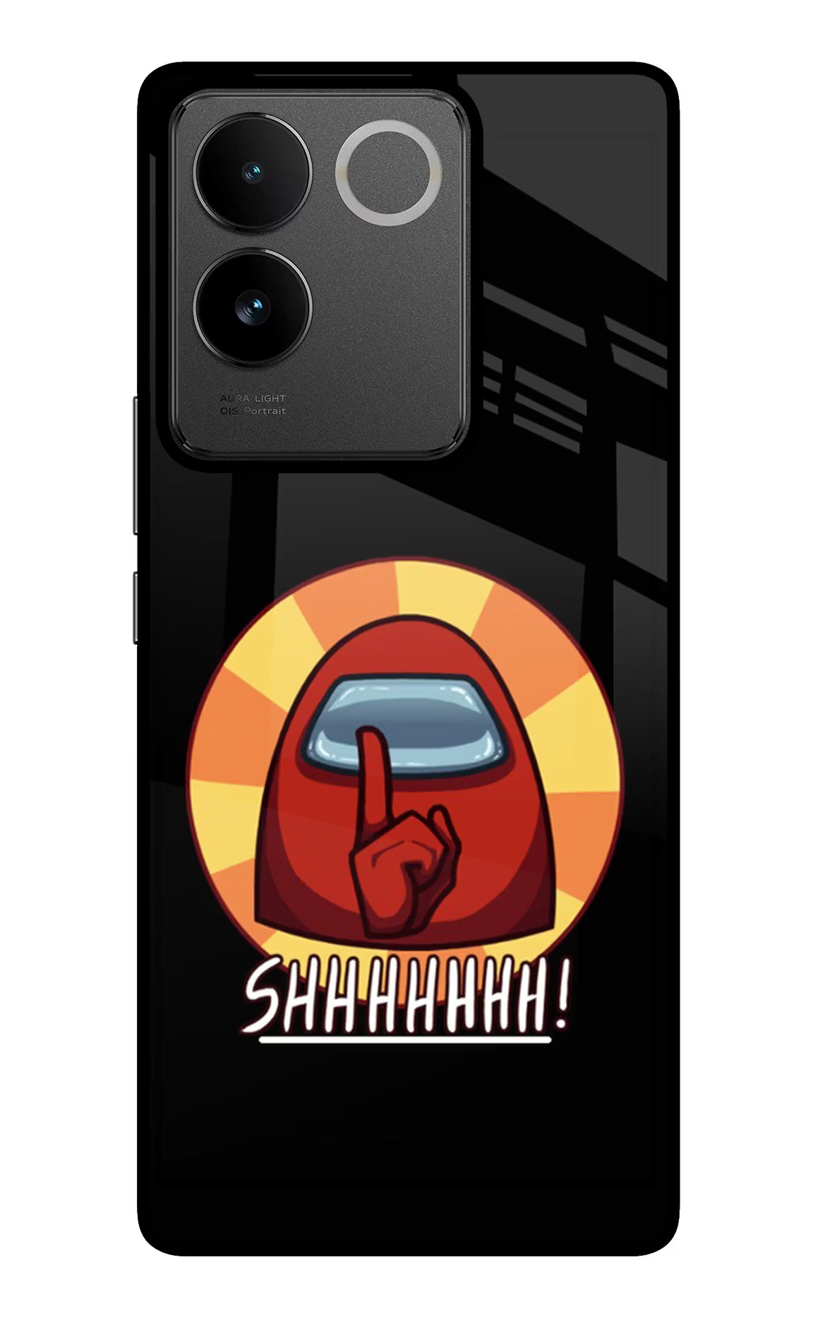 Among Us Shhh! IQOO Z7 Pro 5G Glass Case Back Cover by Casekaro