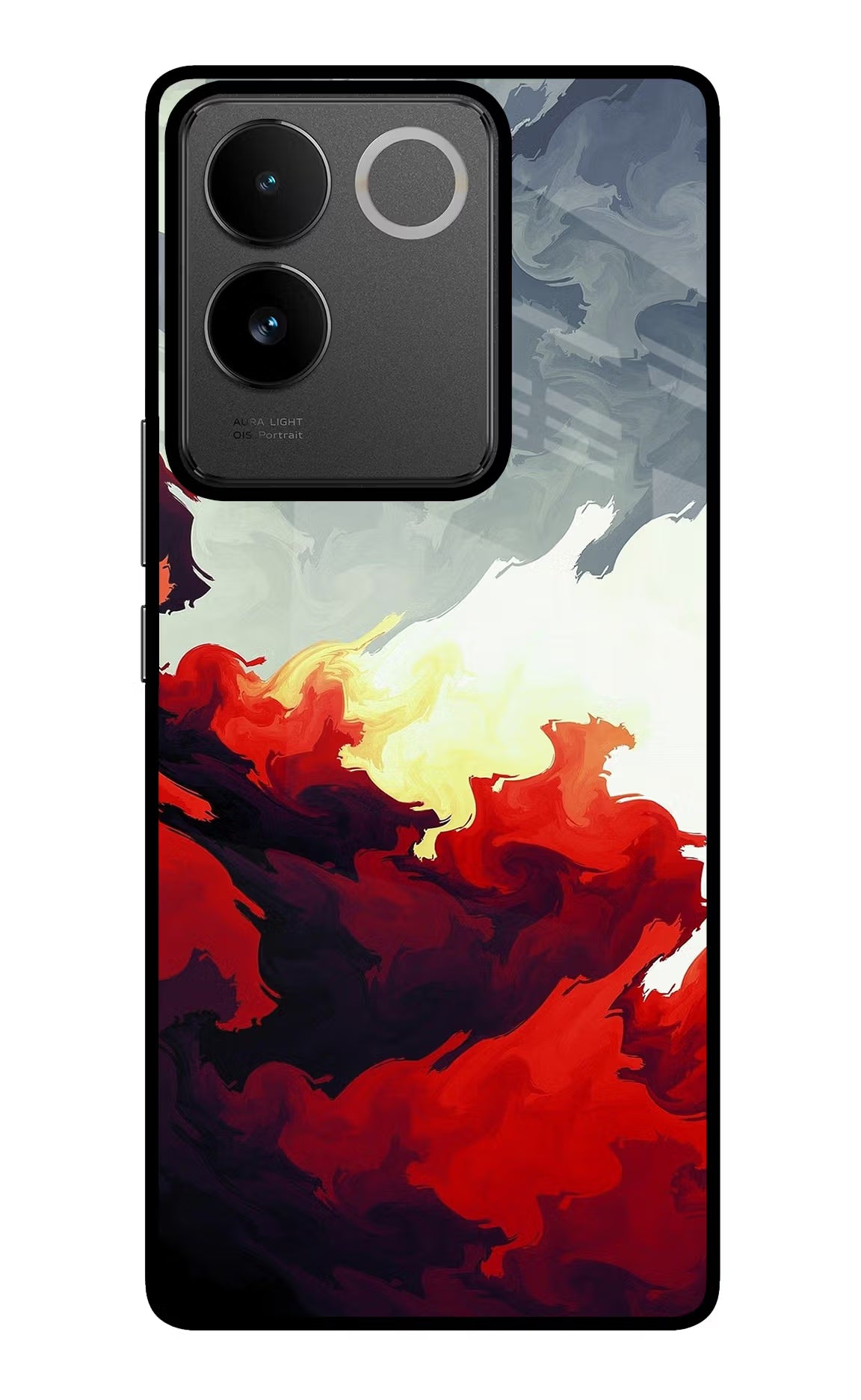 Fire Cloud IQOO Z7 Pro 5G Glass Case Back Cover by Casekaro