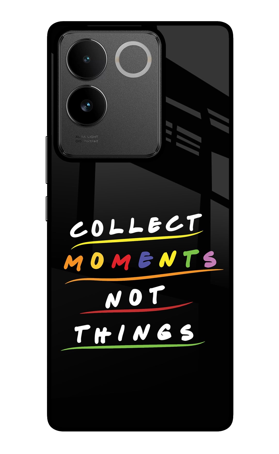 Collect Moments Not Things IQOO Z7 Pro 5G Glass Case