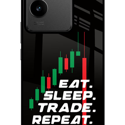 Eat Sleep Trade Repeat IQOO Z7 Pro 5G Glass Case