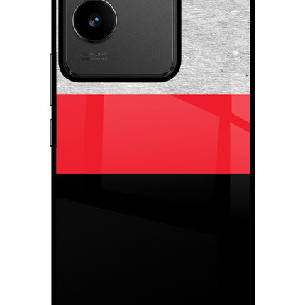 Tri Color Pattern IQOO Z7 Pro 5G Glass Case Back Cover by Casekaro