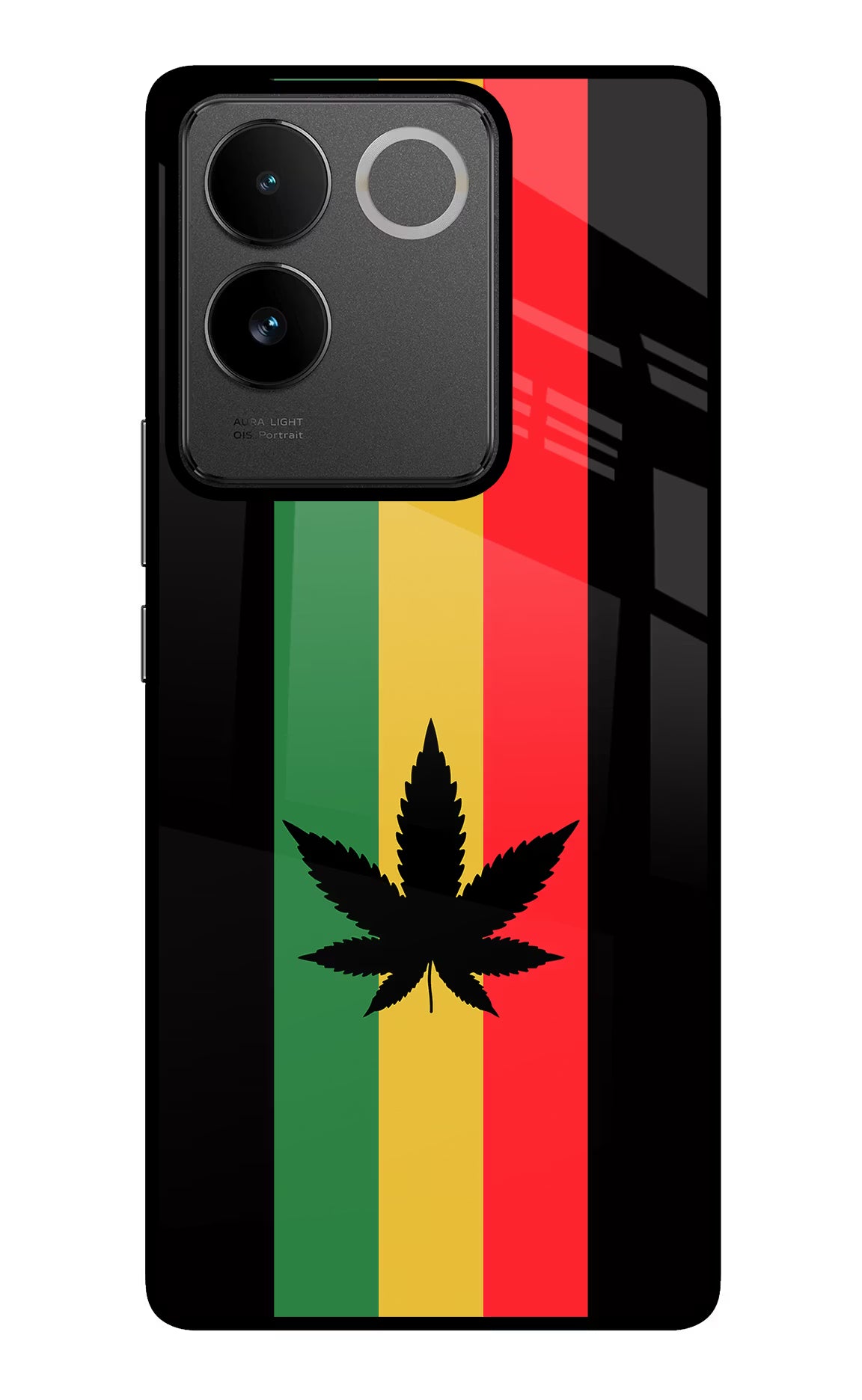 Weed Flag IQOO Z7 Pro 5G Glass Case Back Cover by Casekaro