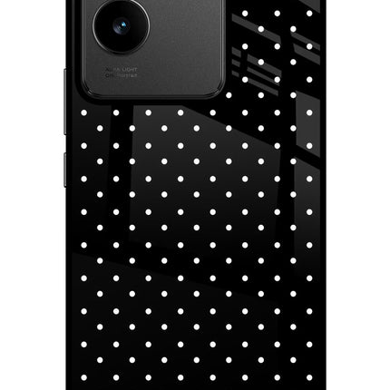 White Dots IQOO Z7 Pro 5G Glass Case Back Cover by Casekaro