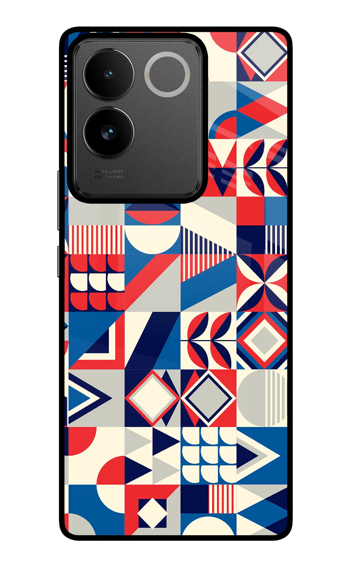 Colorful Pattern IQOO Z7 Pro 5G Glass Case Back Cover by Casekaro