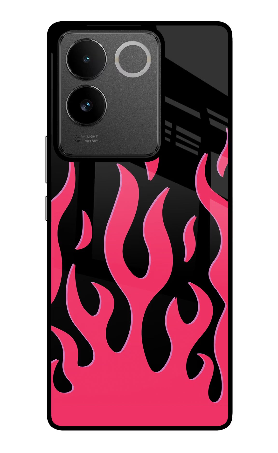 Fire Flames IQOO Z7 Pro 5G Glass Case Back Cover by Casekaro