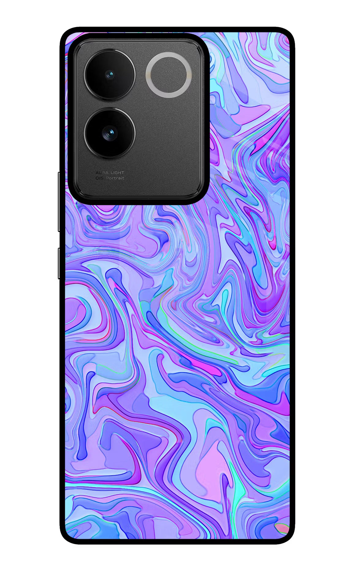Glitter IQOO Z7 Pro 5G Glass Case Back Cover by Casekaro
