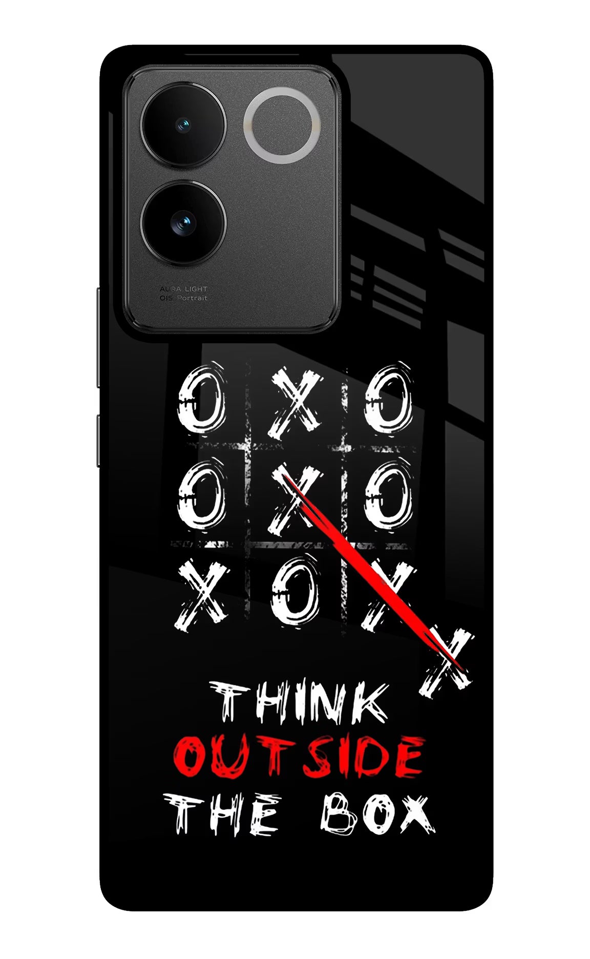 Think out of the BOX IQOO Z7 Pro 5G Glass Case Back Cover by Casekaro