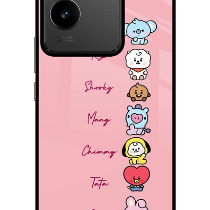 BTS names IQOO Z7 Pro 5G Glass Case Back Cover by Casekaro