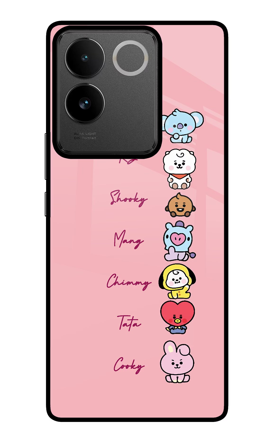 BTS names IQOO Z7 Pro 5G Glass Case Back Cover by Casekaro