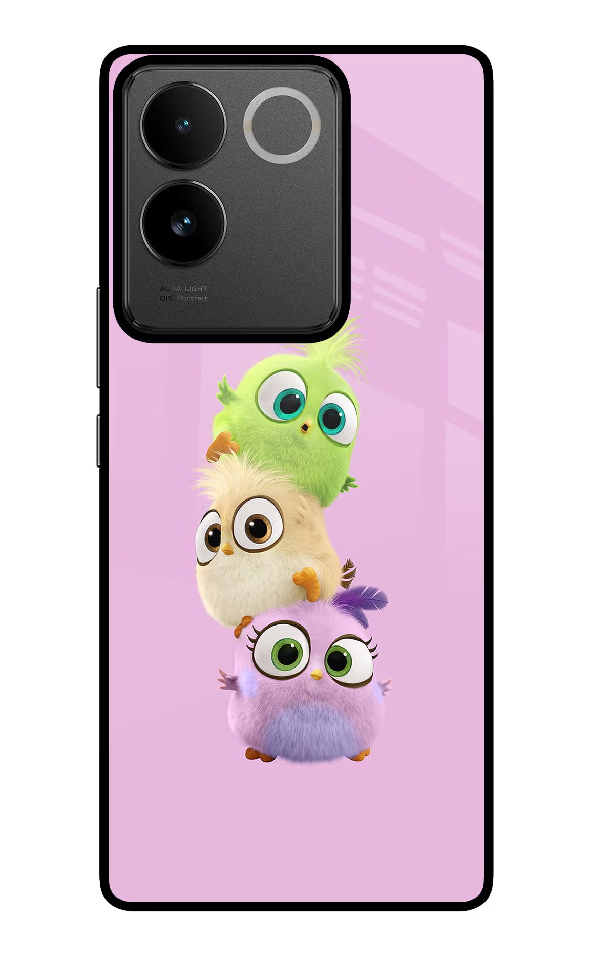 Cute Little Birds IQOO Z7 Pro 5G Glass Case Back Cover by Casekaro