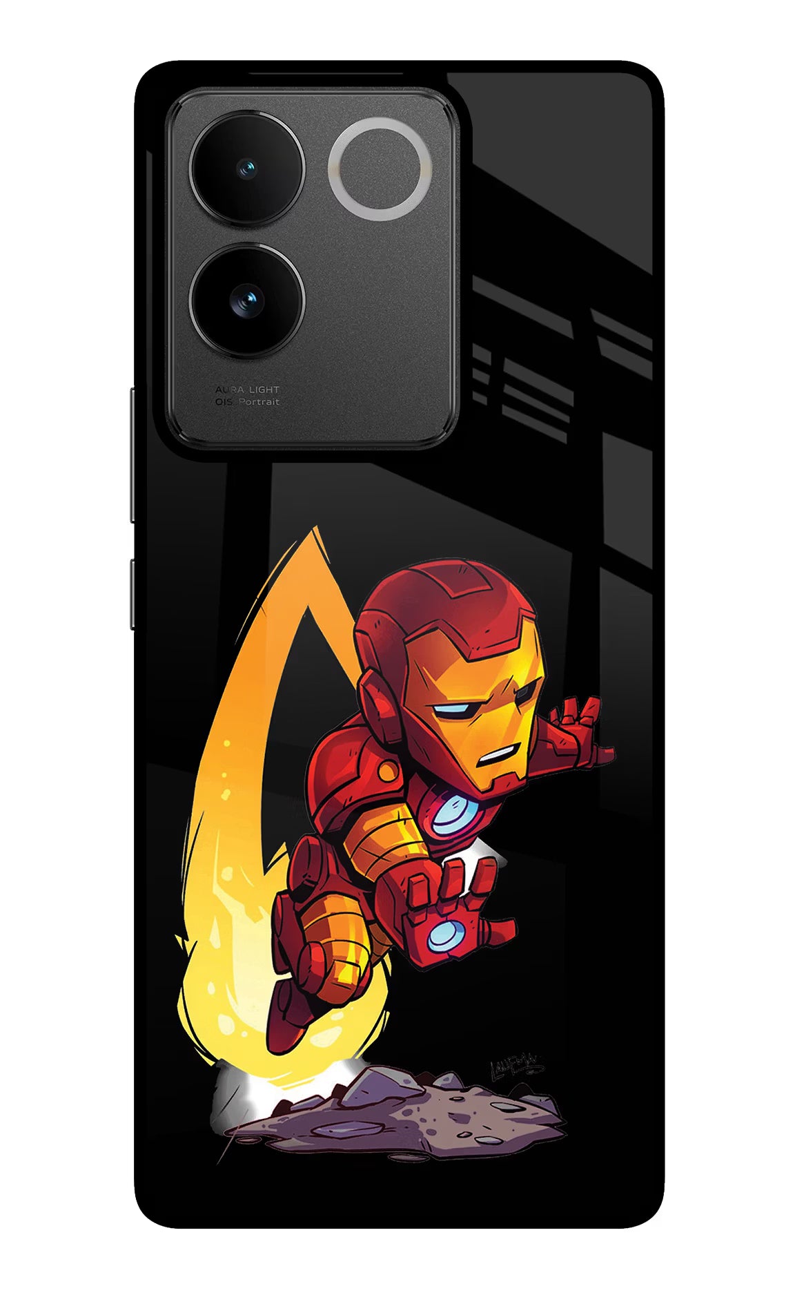 IronMan IQOO Z7 Pro 5G Glass Case Back Cover by Casekaro