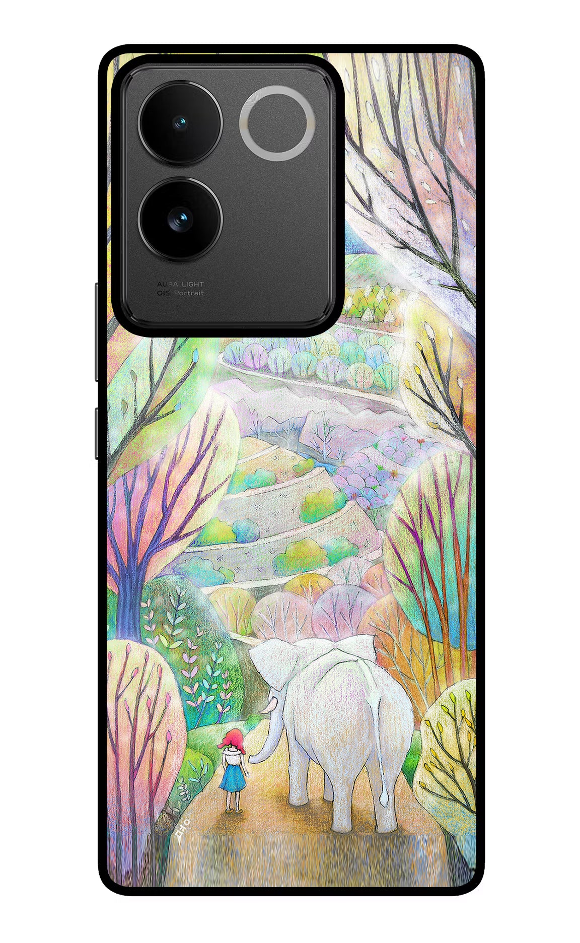 Nature Painting IQOO Z7 Pro 5G Glass Case Back Cover by Casekaro