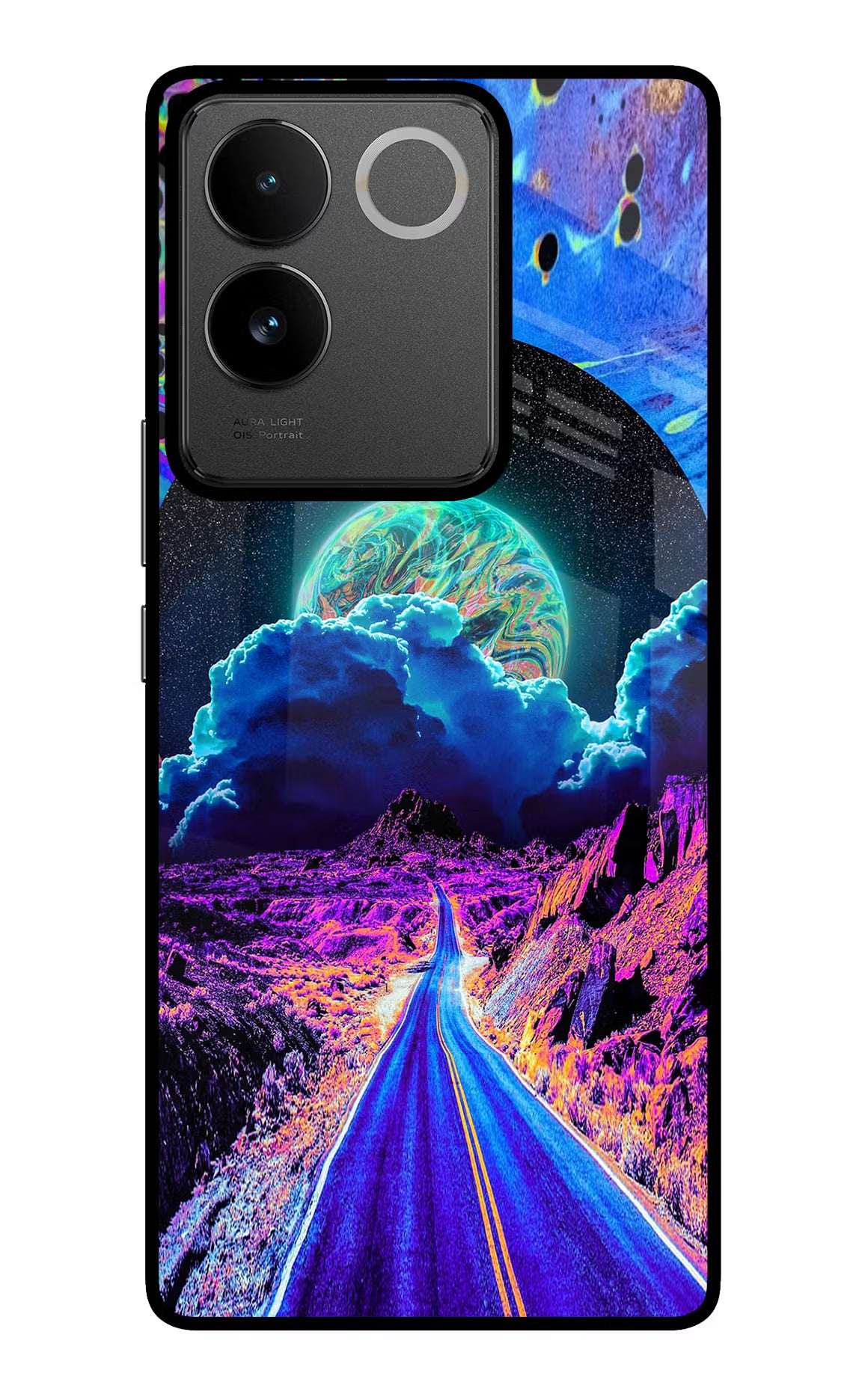 Psychedelic Painting IQOO Z7 Pro 5G Glass Case Back Cover by Casekaro