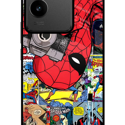 Spider Man IQOO Z7 Pro 5G Glass Case Back Cover by Casekaro