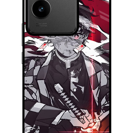 Demon Slayer IQOO Z7 Pro 5G Glass Case Back Cover by Casekaro