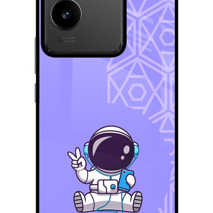 Cute Astronaut Chilling IQOO Z7 Pro 5G Glass Case