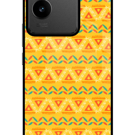 Tribal Pattern IQOO Z7 Pro 5G Glass Case Back Cover by Casekaro