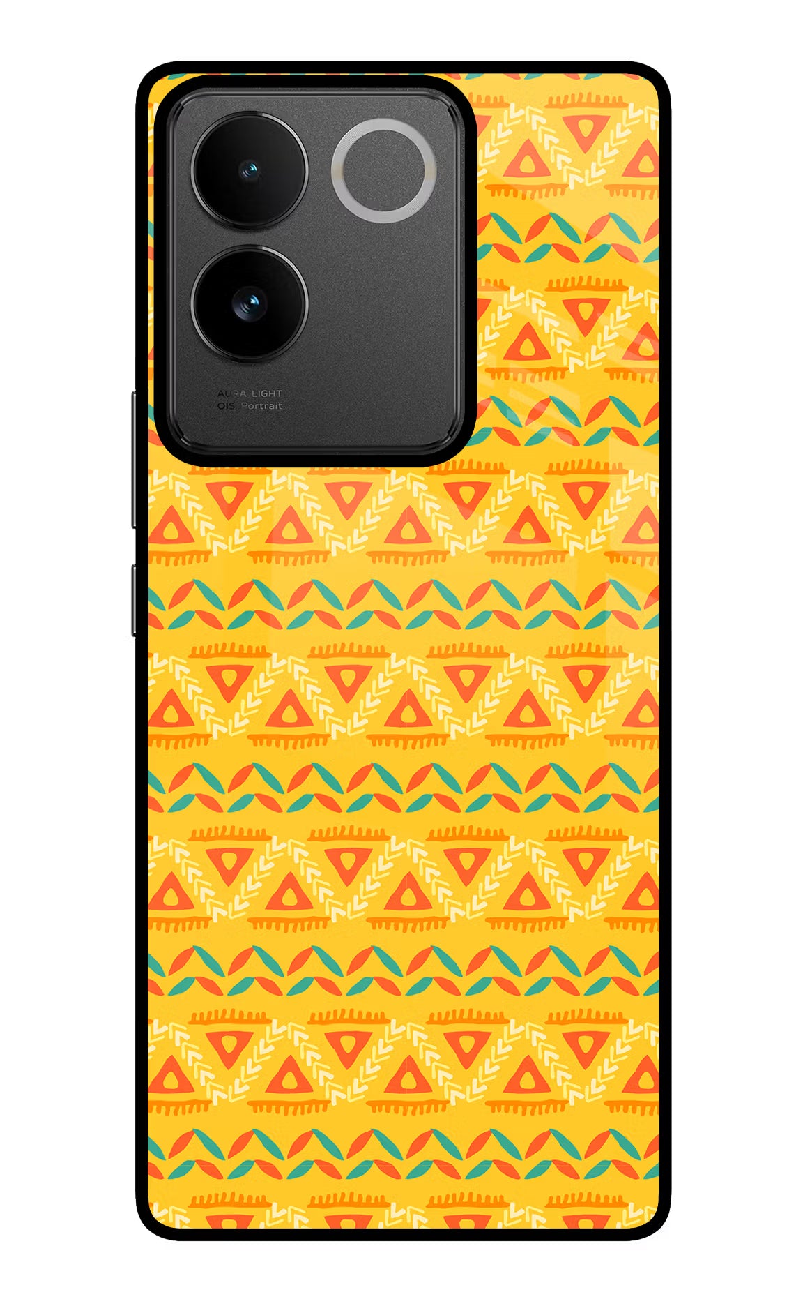 Tribal Pattern IQOO Z7 Pro 5G Glass Case Back Cover by Casekaro
