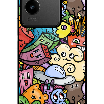 Veggie Doodle IQOO Z7 Pro 5G Glass Case