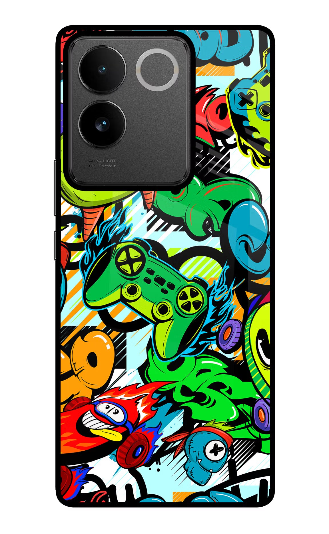 Game Doodle IQOO Z7 Pro 5G Glass Case Back Cover by Casekaro