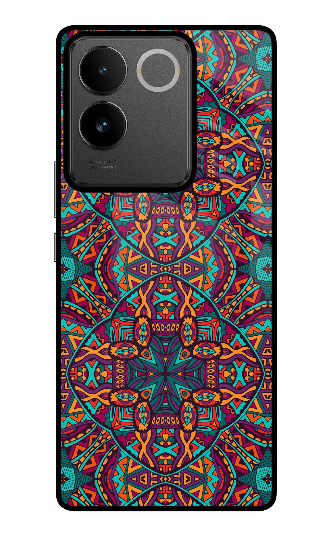Colour Mandala IQOO Z7 Pro 5G Glass Case Back Cover by Casekaro