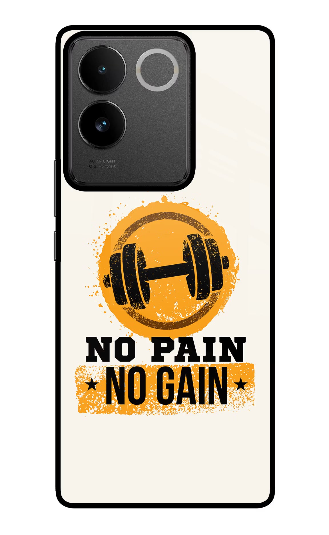 No Pain No Gain IQOO Z7 Pro 5G Glass Case Back Cover by Casekaro
