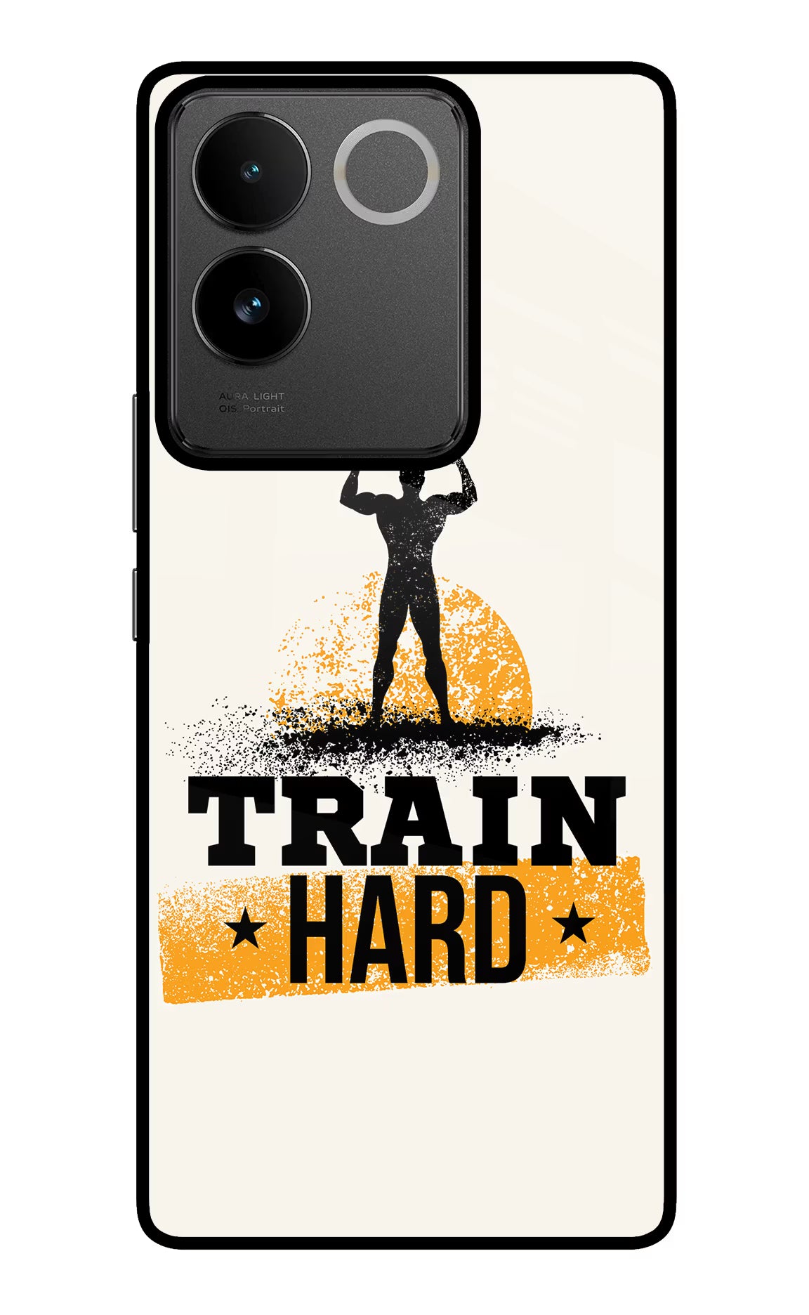 Train Hard IQOO Z7 Pro 5G Glass Case Back Cover by Casekaro