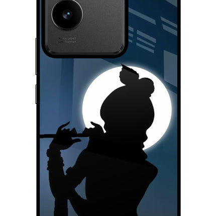Shri Krishna Silhouette IQOO Z7 Pro 5G Glass Case Back Cover by Casekaro