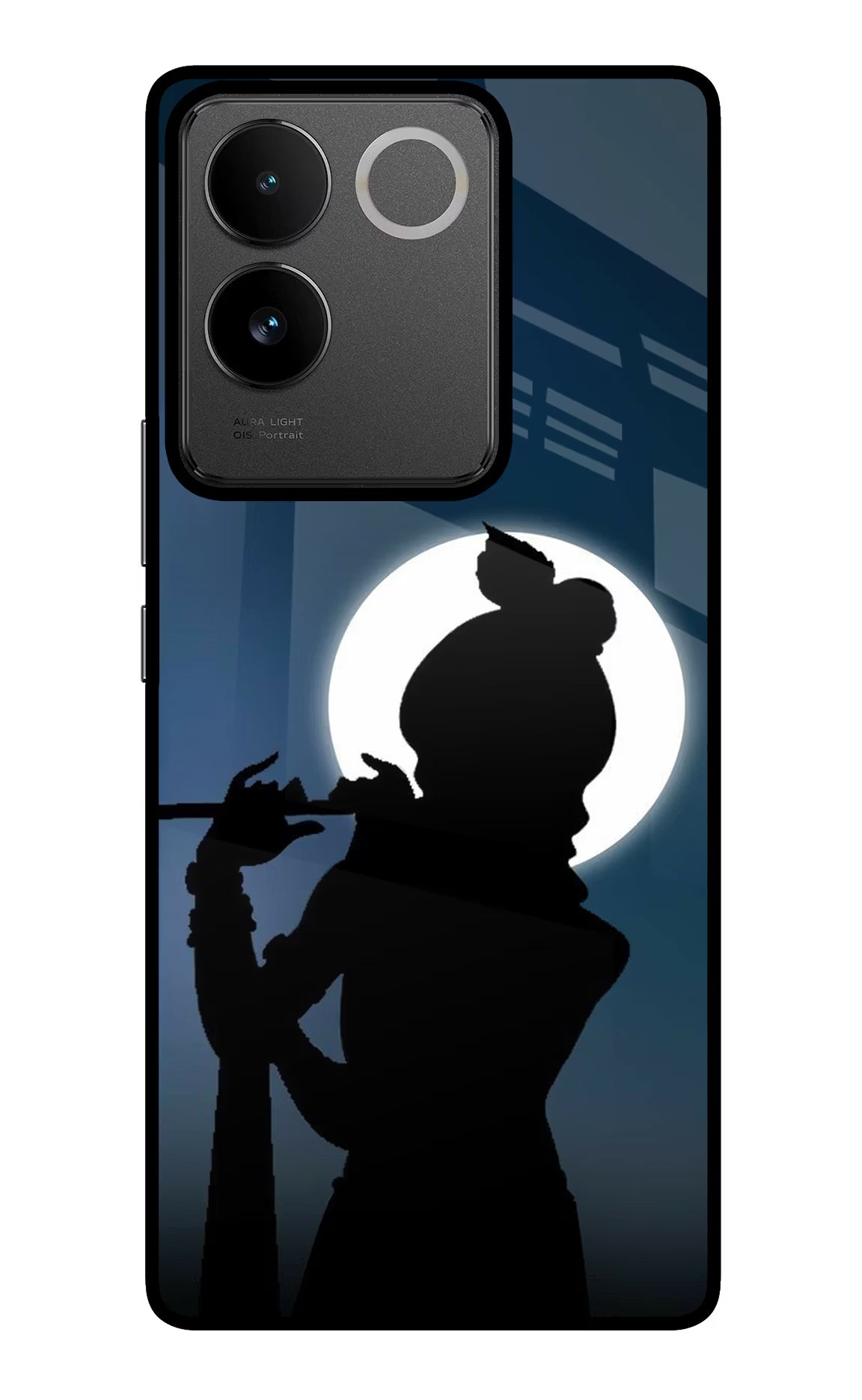 Shri Krishna Silhouette IQOO Z7 Pro 5G Glass Case Back Cover by Casekaro