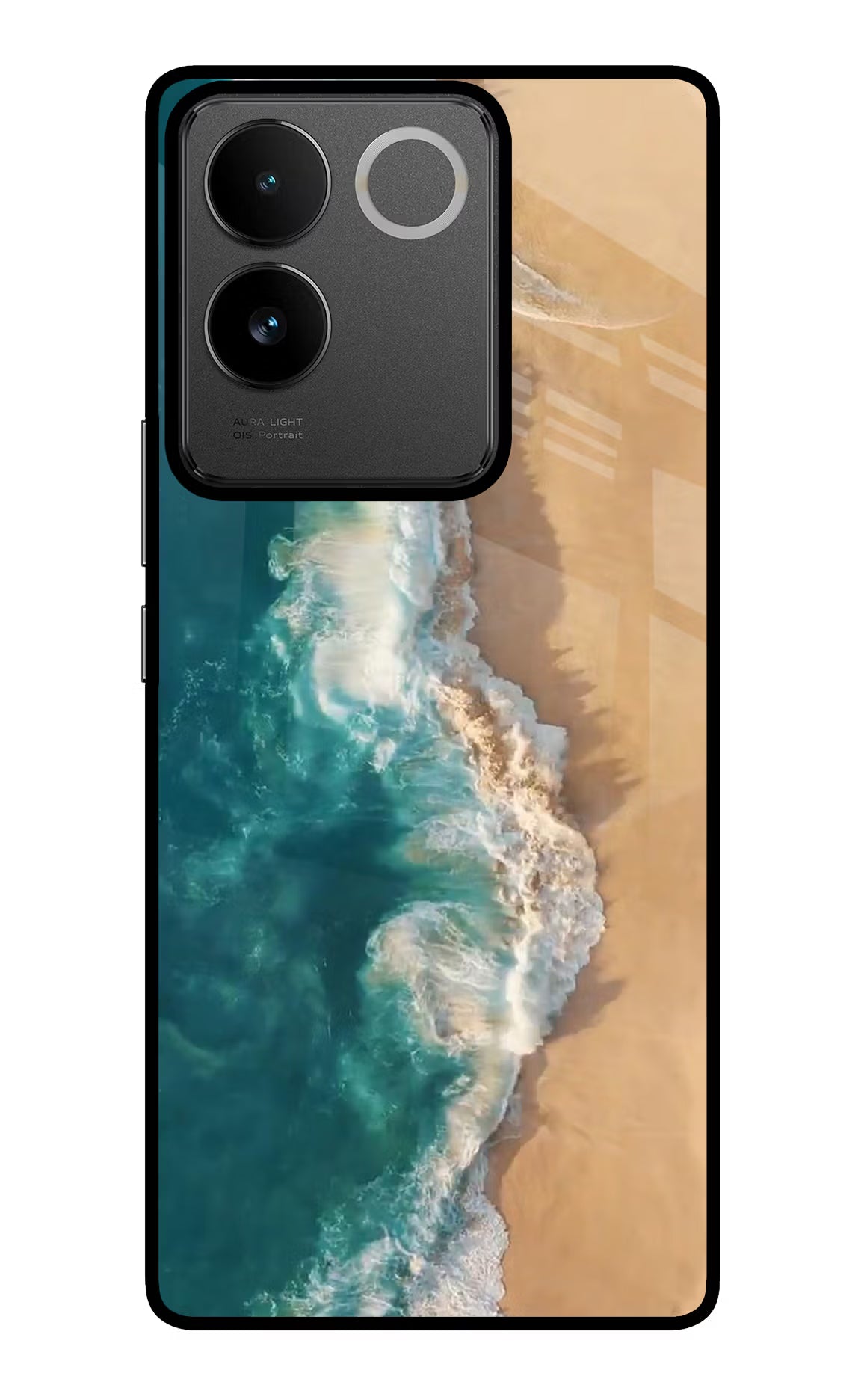 Ocean Beach IQOO Z7 Pro 5G Glass Case Back Cover by Casekaro