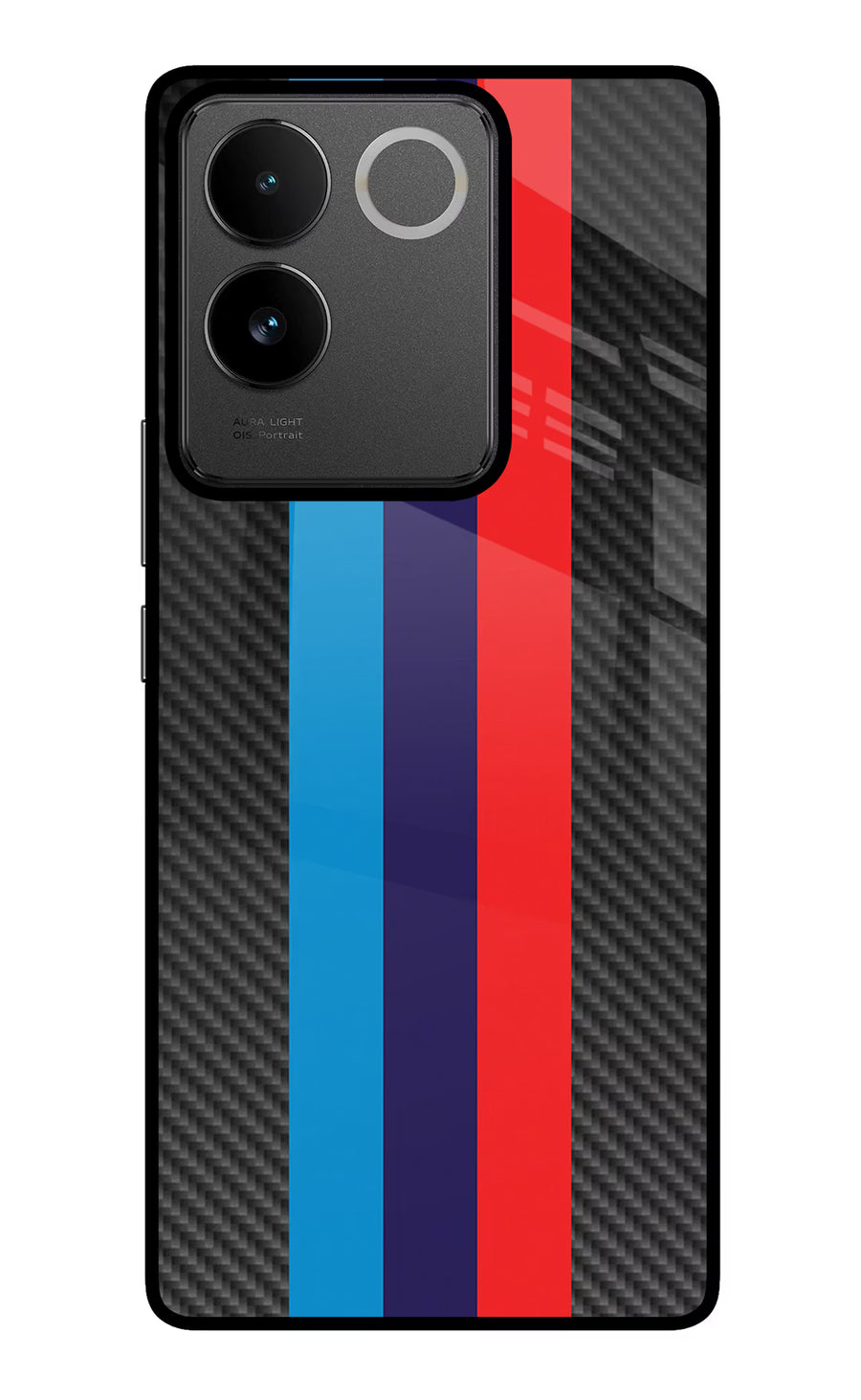 BMW Stripes Pattern IQOO Z7 Pro 5G Back Cover, Metal case