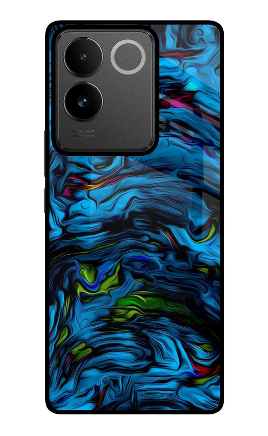 Dark Blue Abstract IQOO Z7 Pro 5G Glass Case