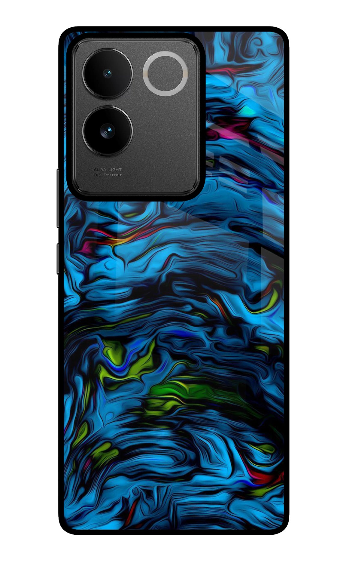 Dark Blue Abstract IQOO Z7 Pro 5G Back Cover