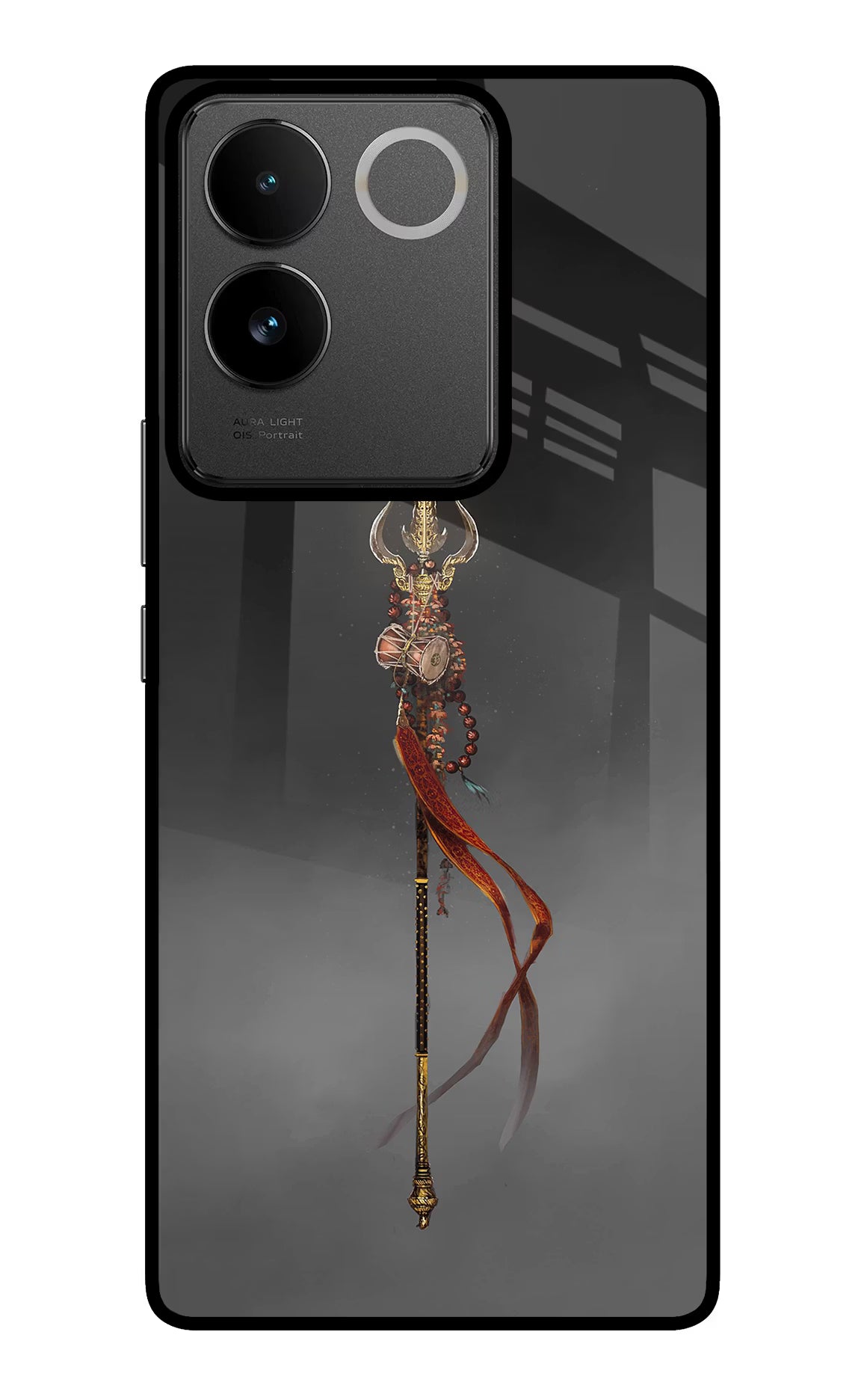 Shiv Trishul IQOO Z7 Pro 5G Glass Case Back Cover by Casekaro